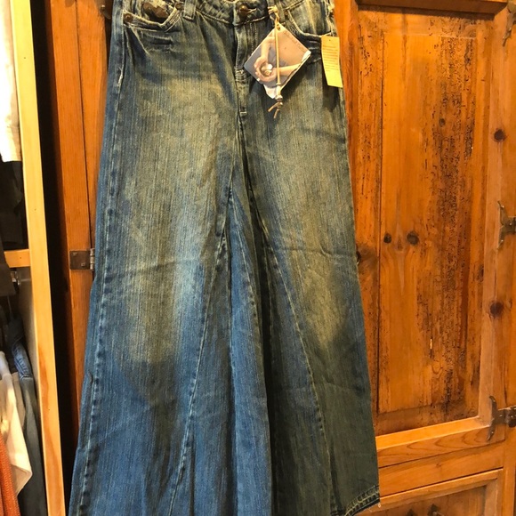 INDUSTRIAL COTTEN DENIM MAXI BOHO CHIC SKIRT NWT - Picture 2 of 8